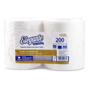 TOALLA BOBINA ELEGANTE 20X200 X 4U